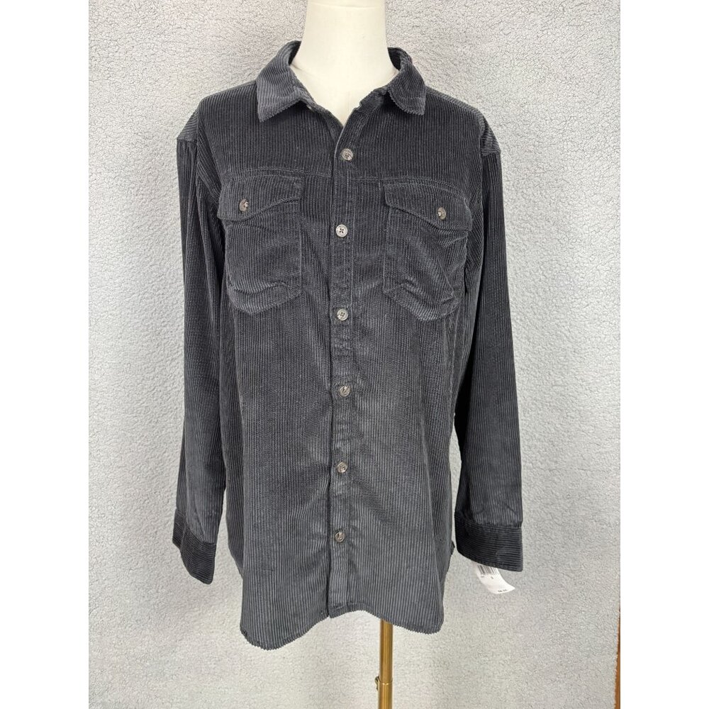 Roxy Women's Corduroy Button-Up Shirt W/Pockets Black Size Small New With Tags